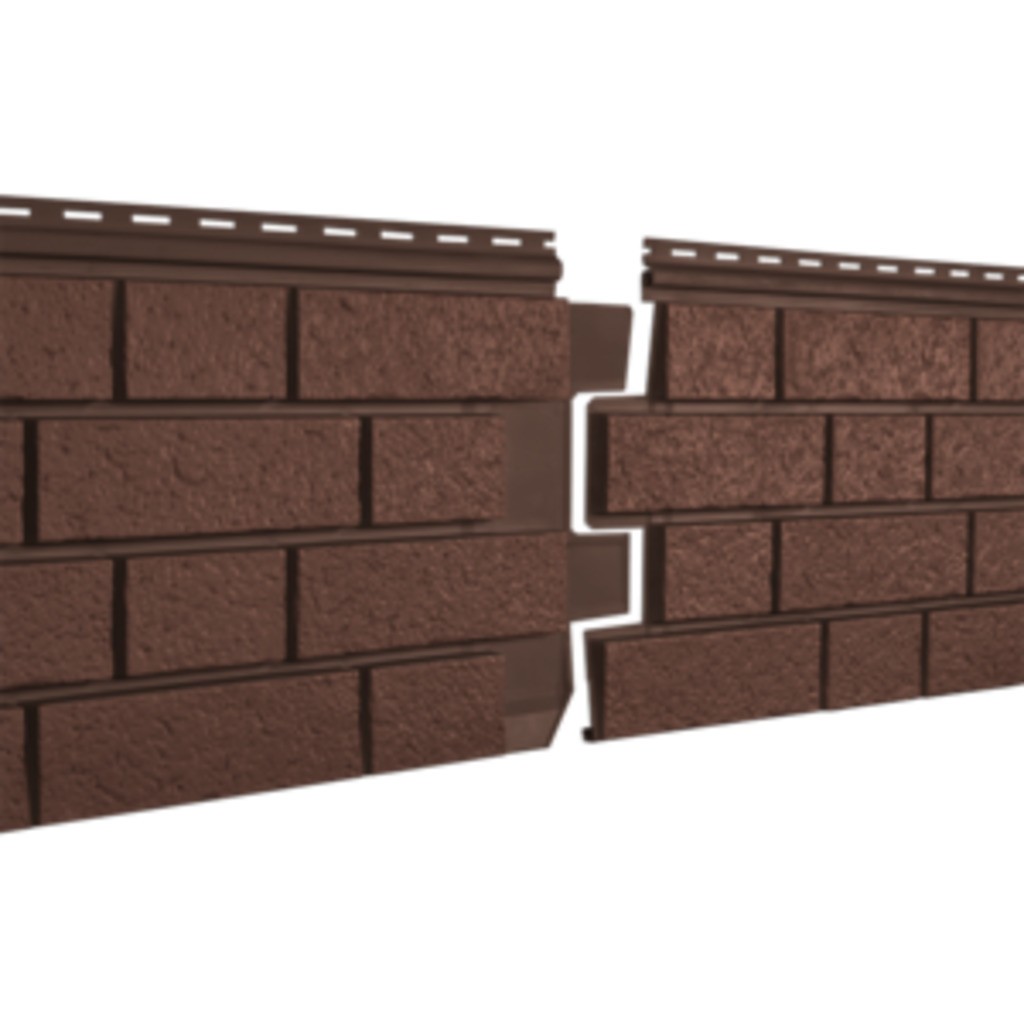 Фасадные панели Стоун Хаус S-Lock Клинкер Терракотовый