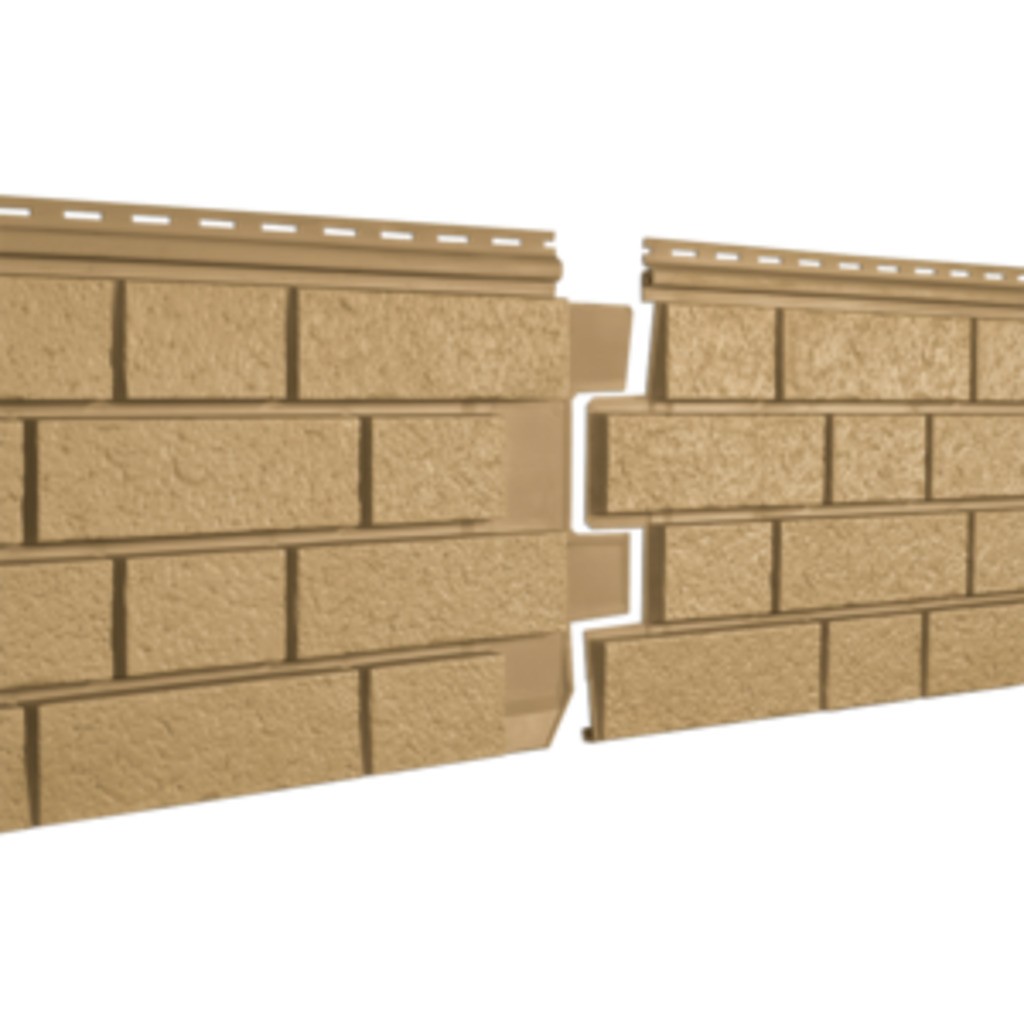 Фасадные панели Стоун Хаус S-Lock Клинкер Горчичный