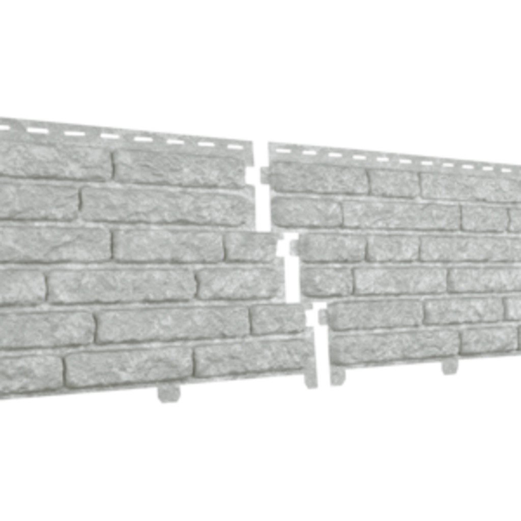 Фасадные панели Стоун-хаус Кварцит Светло-серый