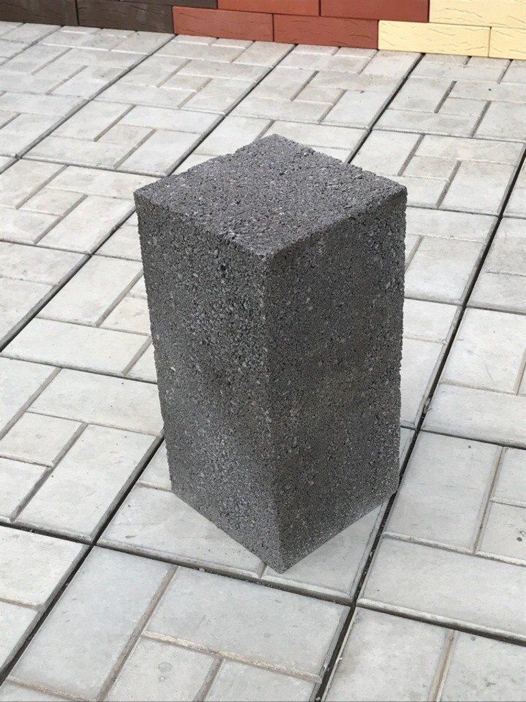 Керамзитобетонный блок стеновой полнотелый КБС-П19 (390-190-188)