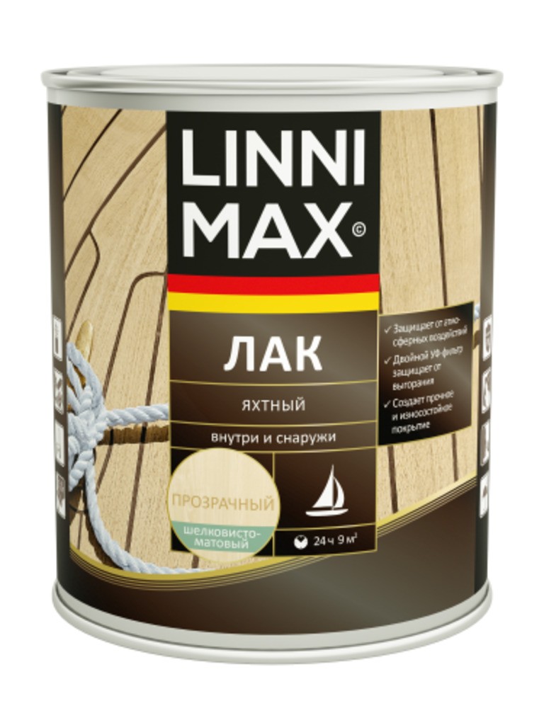 Лак алкидно-уретановый LINNIMAX Лак Яхтный матовый 0,75 л