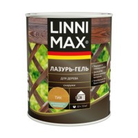 Лессирующий антисептик LINNIMAX Лазурь-гель для дерева Тик 0,75 л