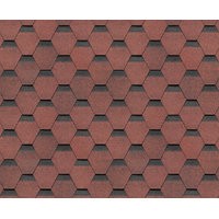 Гибкая черепица Docke PIE PREMIUM/ ШЕФФИЛД/ Клубника