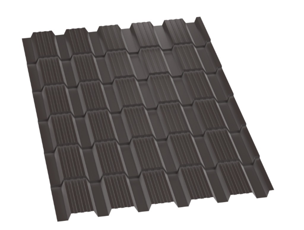 Металлопанель "Каскад-Люкс" RAL8019