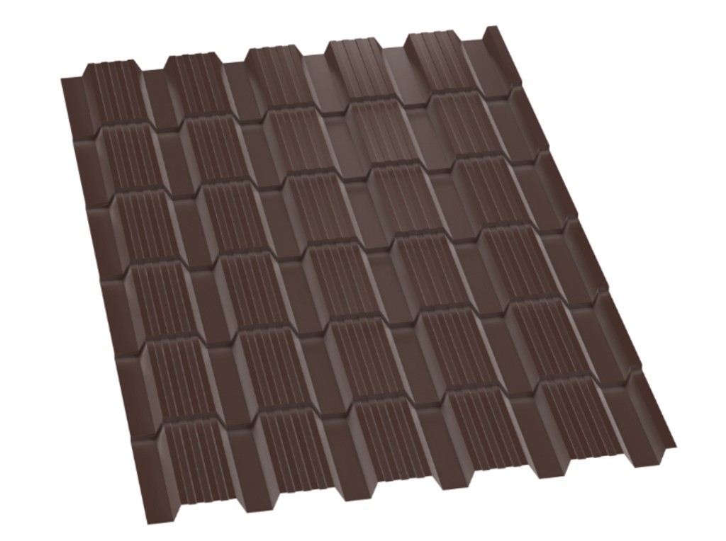 Металлопанель "Каскад-Люкс" RAL8017