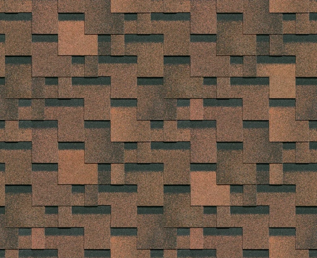 Гибкая черепица Docke PIE EURASIA/ ЛАБИРИНТ / Светло-коричневый