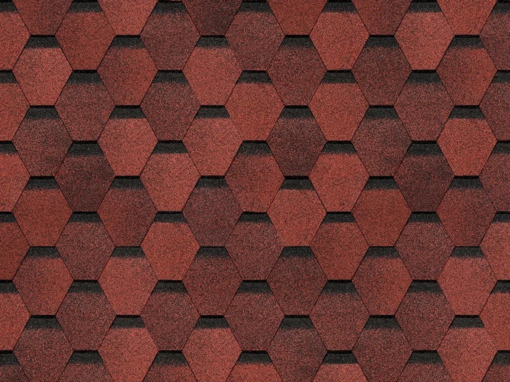 Гибкая черепица Docke PIE EURASIA/ ШЕСТИГРАННИК / Красный
