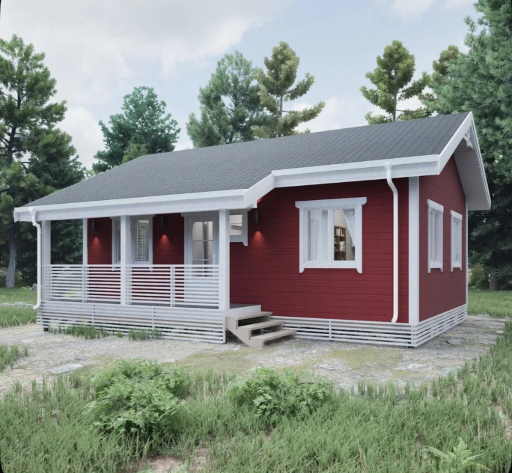 Каркасный дом "Оштен" 54 м2