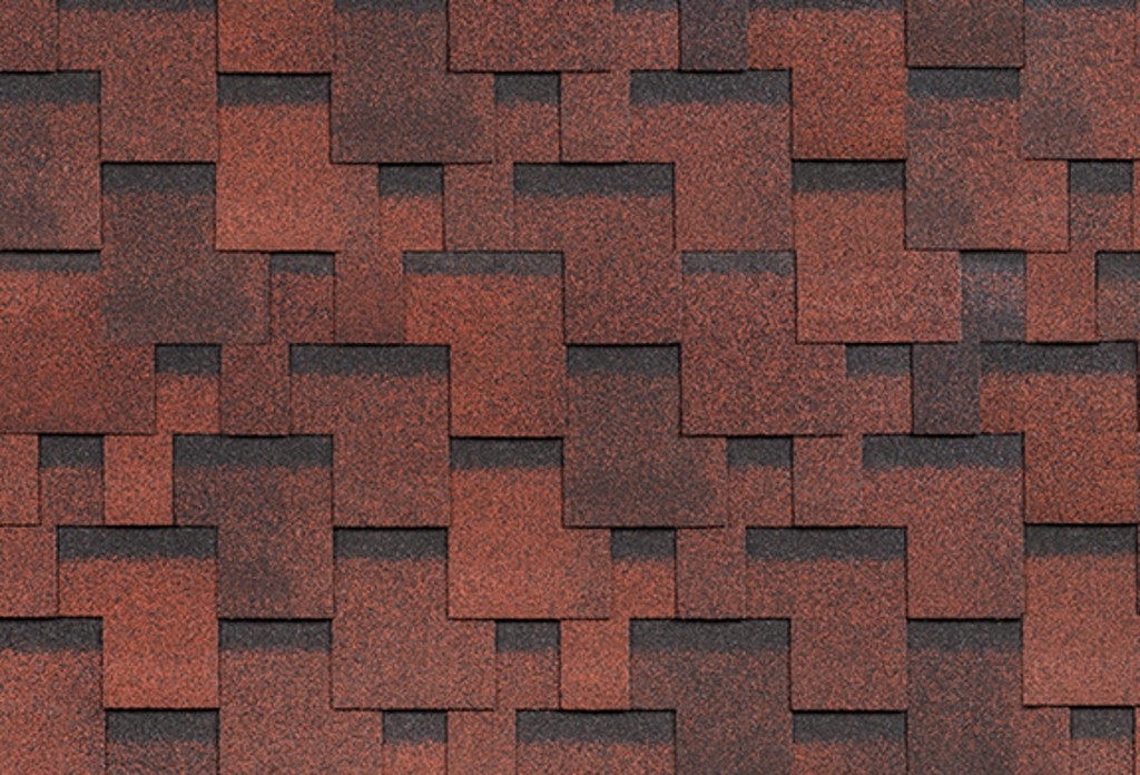 Гибкая черепица ТЕХНОНИКОЛЬ SHINGLAS ,Финская Аккорд красный