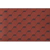 Гибкая черепица ROOFSHIELD/ СТАНДАРТ ПРЕМИУМ/ Красный с оттенением