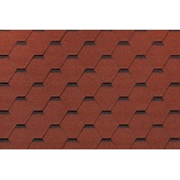 Гибкая черепица ROOFSHIELD/ СТАНДАРТ КЛАССИК/ Кирпично-красный с оттенением