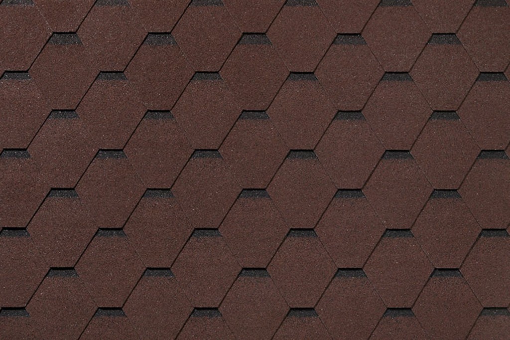 Гибкая черепица ROOFSHIELD/ ФЕМИЛИ ЛАЙТ СТАНДАРТ / Коричневый с оттенением