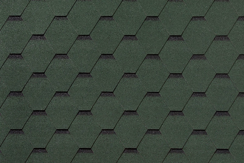 Гибкая черепица ROOFSHIELD/ ФЕМИЛИ ЛАЙТ СТАНДАРТ / Зеленый с оттенением