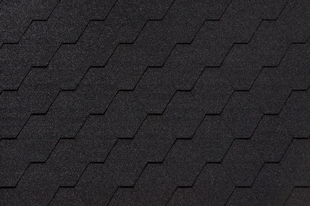 Гибкая черепица ROOFSHIELD/ ФЕМИЛИ ЭКО ЛАЙТ СТАНДАРТ / Графитно-черный