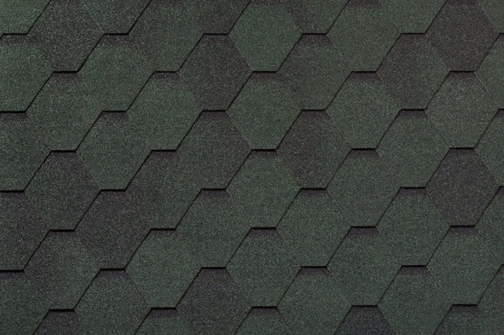 Гибкая черепица ROOFSHIELD/ ФЕМИЛИ ЭКО ЛАЙТ СТАНДАРТ / Зеленый с оттенением