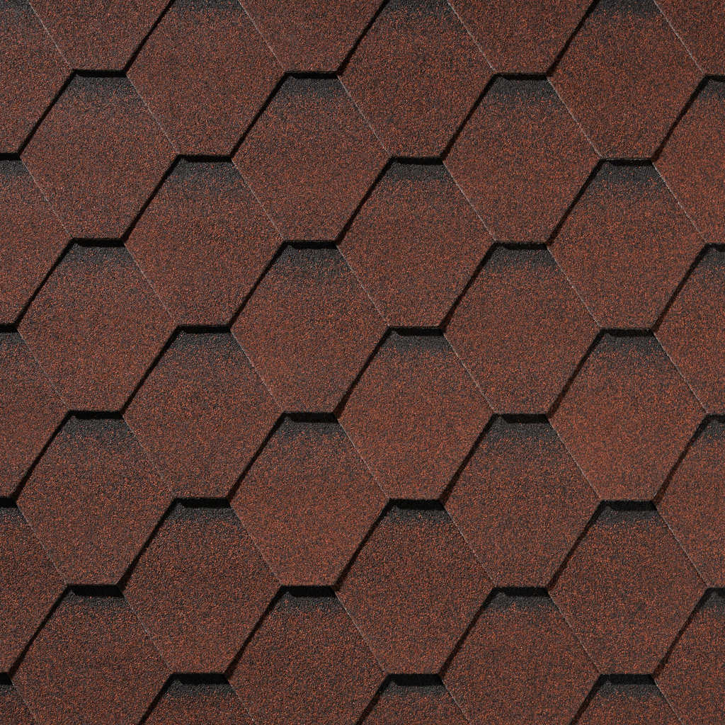 Гибкая черепица QUIET TILE/ SHADOW/ Карминно-красный