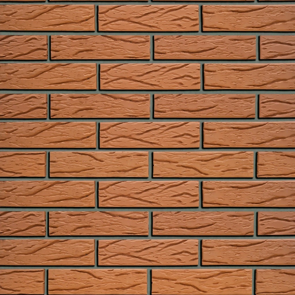 Облицовочный кирпич КРАСНЫЙ (Рустик) 1NF Одинарный (250х120х65)