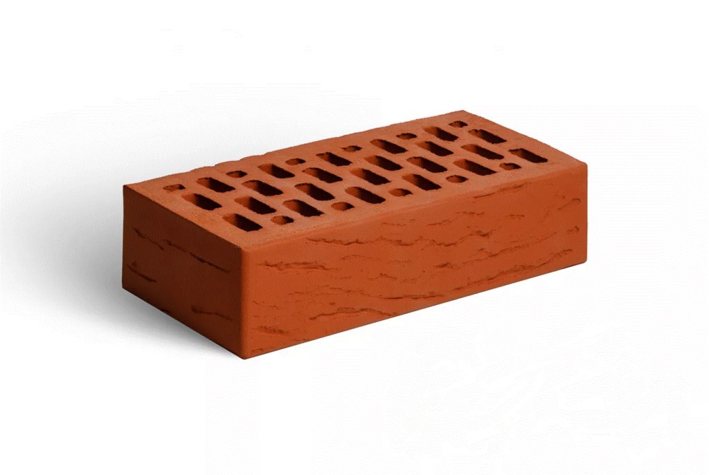 Облицовочный кирпич КРАСНЫЙ (Антик) 1NF Одинарный (250х120х65)