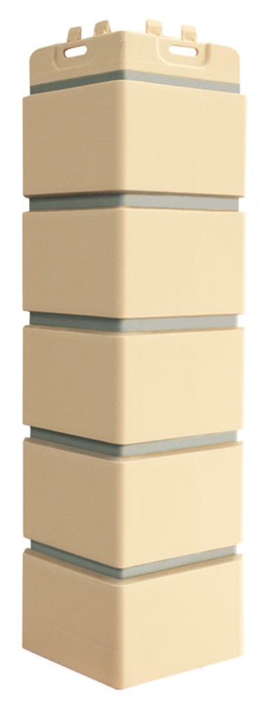 Угол Grand Line Клинкерный кирпич Design бежевый со швом RAL 7006