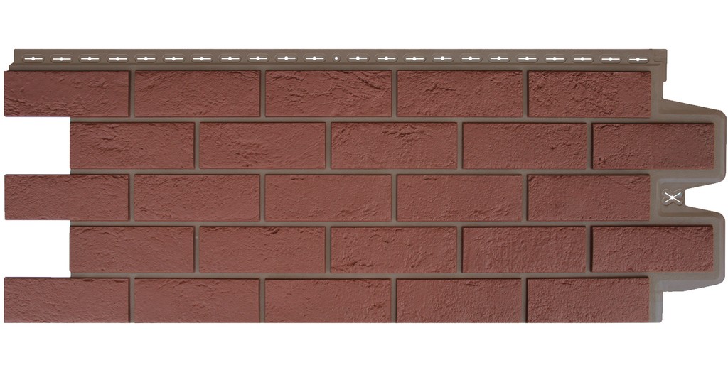 Фасадная панель Grand Line Состаренный кирпич Design Plus корица с темно-бежевым швом
