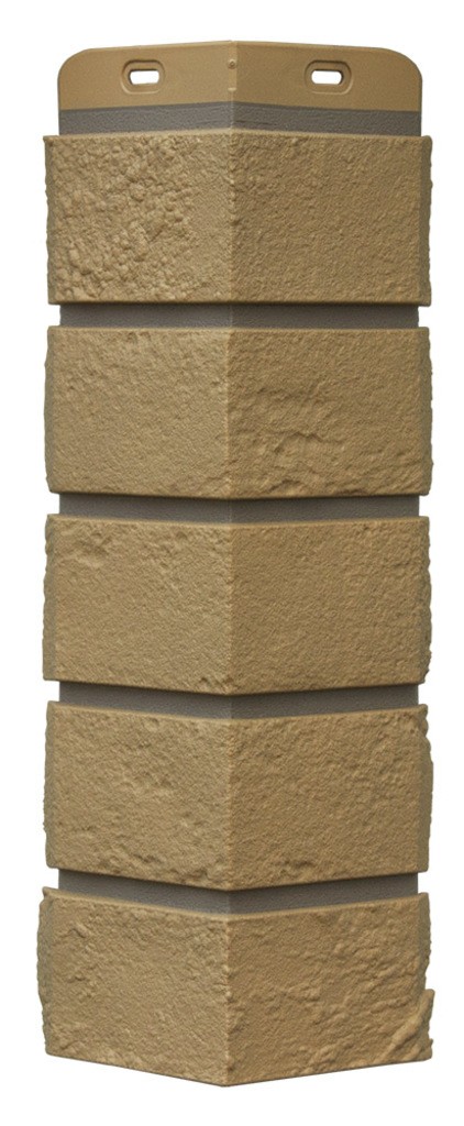 Угол Grand Line Состаренный кирпич Design Plus солома с темно-бежевым швом
