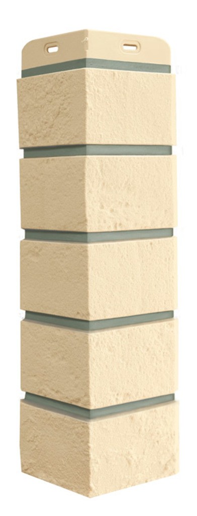 Угол Grand Line Состаренный кирпич Design бежевый со швом RAL 7006